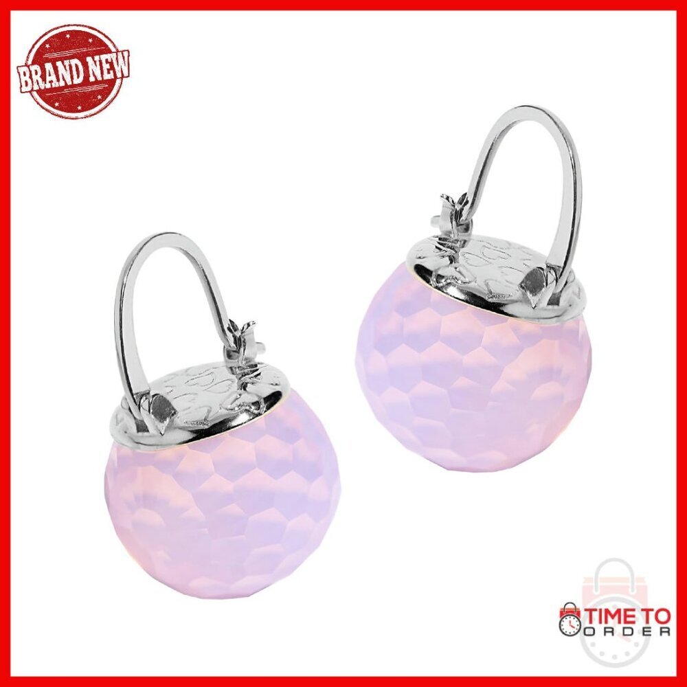 Sterling Silver Platinum Plated Crystal Dangle Earrings Hypoallergenic